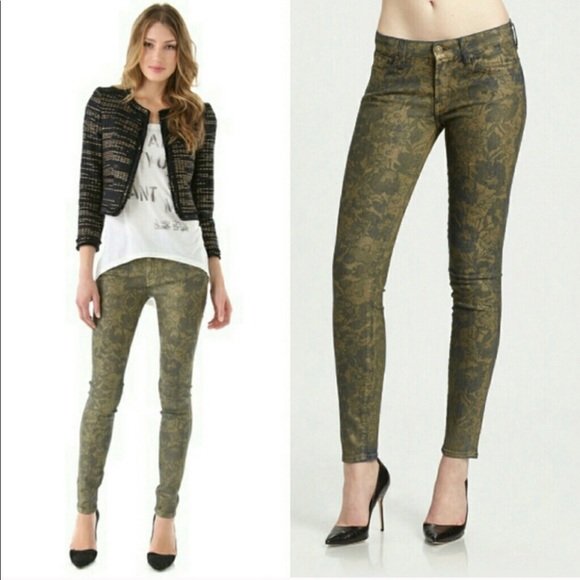 7 For All Mankind Denim - 7 For All Mankind The Skinny Jean Laser Gold